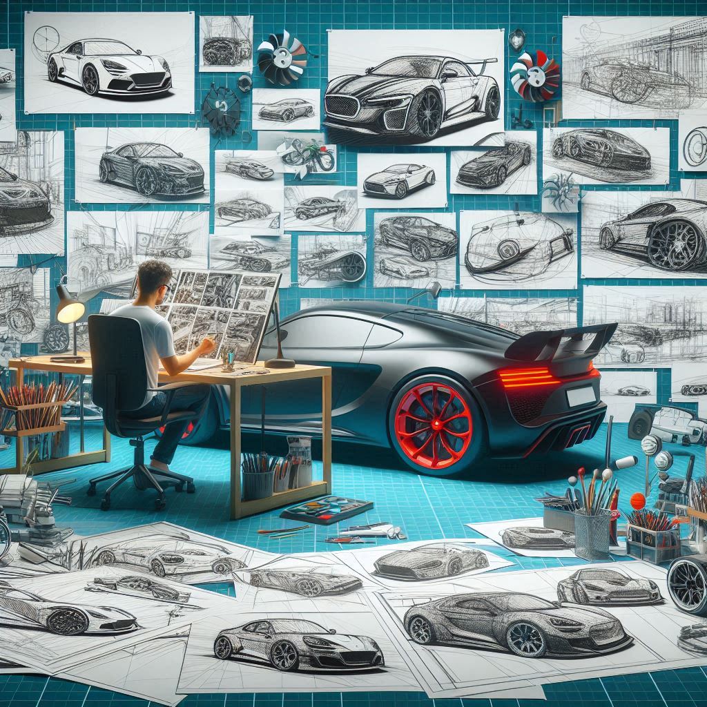 طراحی خودرو: هنر مهندسی فرم در سرعت و زیبایی🚗 طراحی خودرو در استودیو
