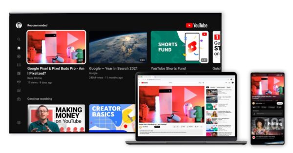 بازطراحی و تکامل رابط کاربری محصولات گوگل – از مینیمالیسم تا ماتریالیسم و فراتر! ری دیزاین رابط کاربری یوتیوب