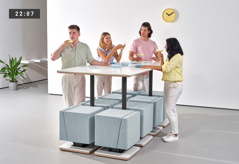 سرویس مبلمان پویا و واکنش گرا "کوبا" evening spaces آسان: باشگاه طراحی و پرورش محصول سرویس مبلمان پویا و واکنش گرا "کوبا"