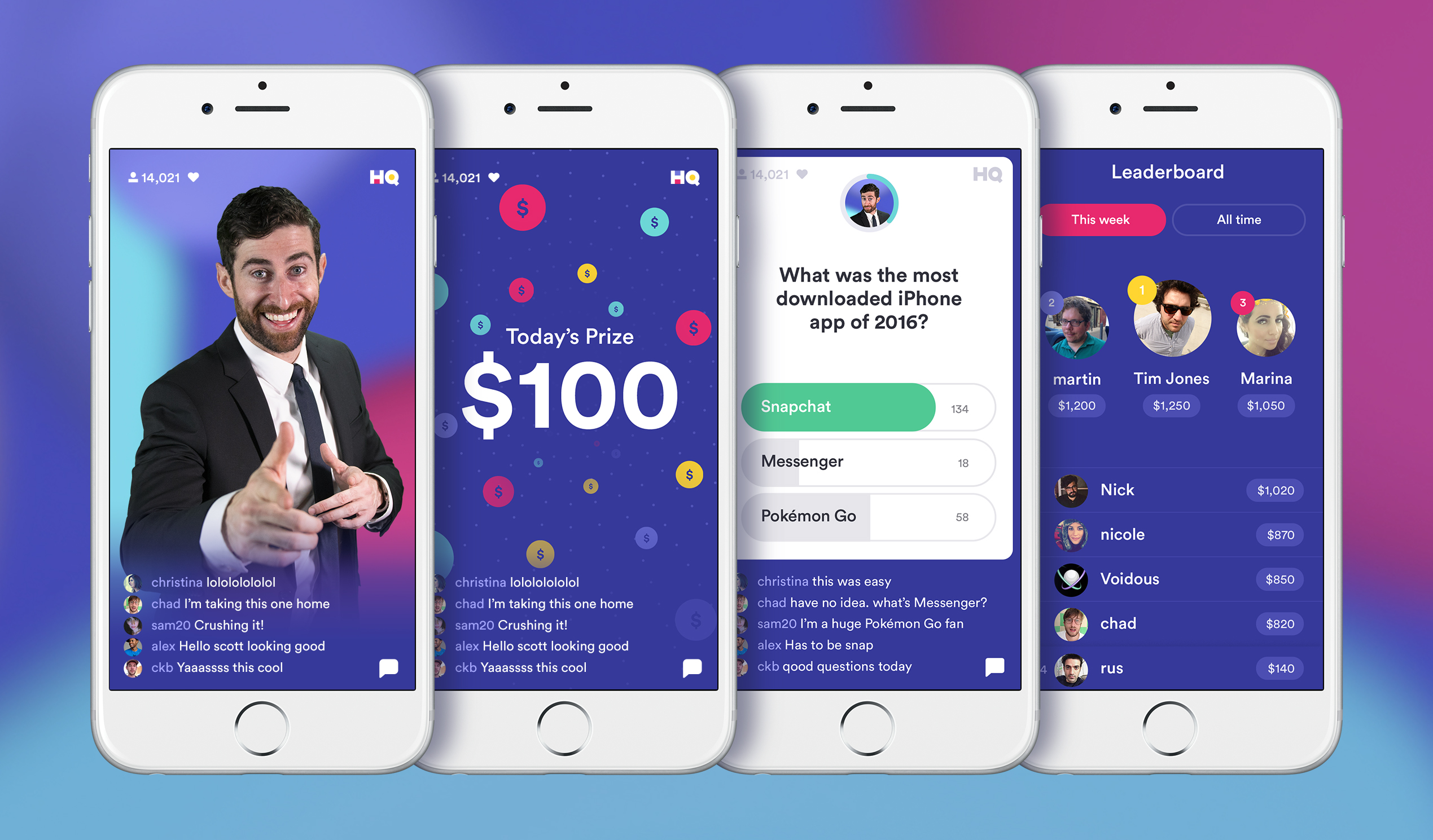 HQ Trivia و همتای ایرانی آن "اسنپ کیو": بازی، جایزه، اعتیاد! HQ Trivia