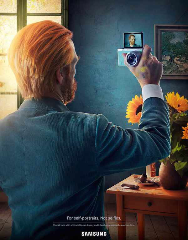 تبلیغات NX Mini از سامسونگ famous self portrait selfies 1 آسان: باشگاه طراحی و پرورش محصول تبلیغات NX Mini از سامسونگ