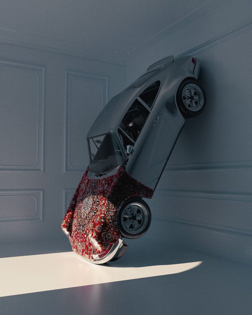 سبک ایرانی: میراثی برای آینده طراحی جهانی | Persian Style 🇮🇷 طراحی خودرو پورش با فرش ایرانی1 آسانسازان سبک ایرانی: میراثی برای آینده طراحی جهانی | Persian Style 🇮🇷