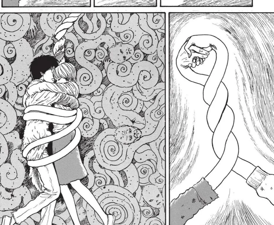 سریال "مارپیچ" Uzumaki: گرداب هنرتصویرگری و دلهره سریال مارپیچ Uzumaki گرداب هنر و وحشت تصویرسازی گرافیک