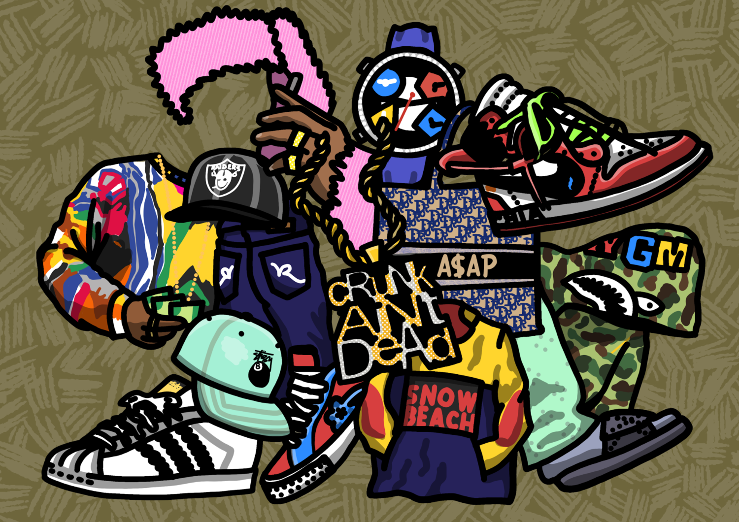 سبک هیپهاپ: استایل، هویت بصری و فرهنگ عمومی | HipHop طراحی به سبک هیپهاپ استایل، هویت بصری و فرهنگ عمومی HipHop Style4 آسانسازان سبک هیپهاپ: استایل، هویت بصری و فرهنگ عمومی | HipHop