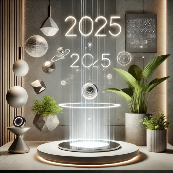 ترندهای اکسسوری 2025: طراحیهایی فراتر از عملکرد - A futuristic and elegant representation of 2025 accessory design trends. طراحی اکسسوری