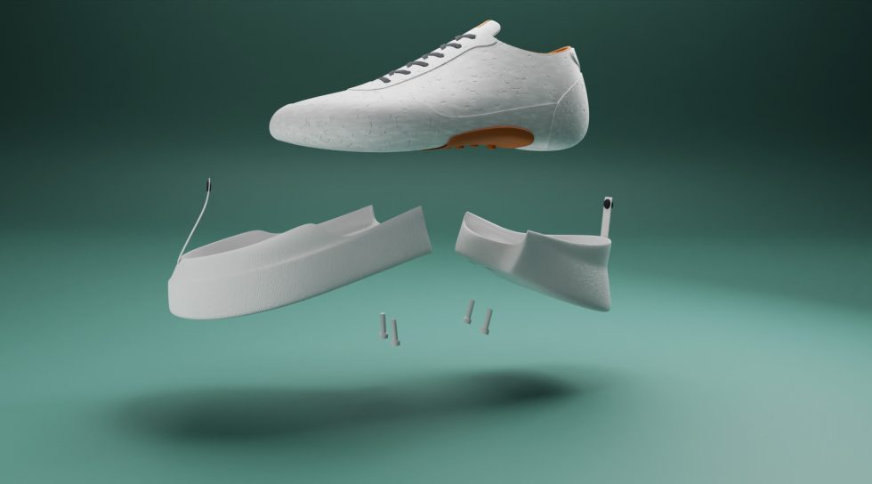 کفشهای چندتکه: آیندهی طراحی کفش پایدار 👟♻️ Modular Shoes کفشهای دو تکه آیندهی پایدار طراحی کفش 👟♻️