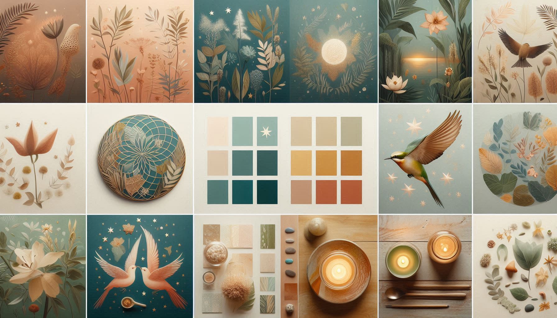 پالتهای رنگ طبیعی: زبانی که طبیعت به طراحی میآموزد +کدرنگ 🎨🌿🌊🔥 کدرنگهای طبیعی + پالتهای رنگی الهامگرفته از طبیعت 🎨🌿🌊🔥