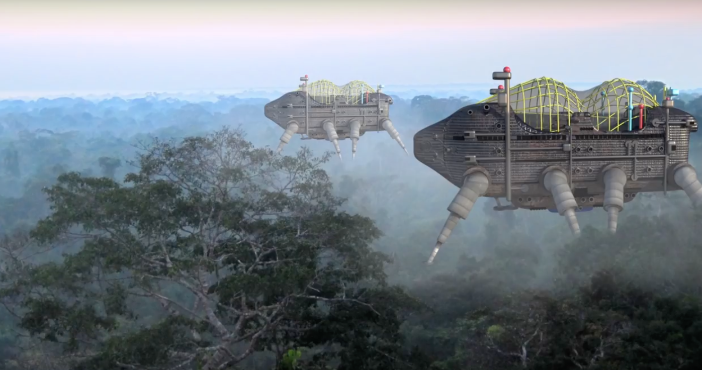 🏙️ پروژه‌ی Walking City اثر Ron Herron از گروه Archigram 2 آسان: باشگاه طراحی و پرورش محصول الهام از کتاب Scale "جفری وست" در شهرسازی و معماری