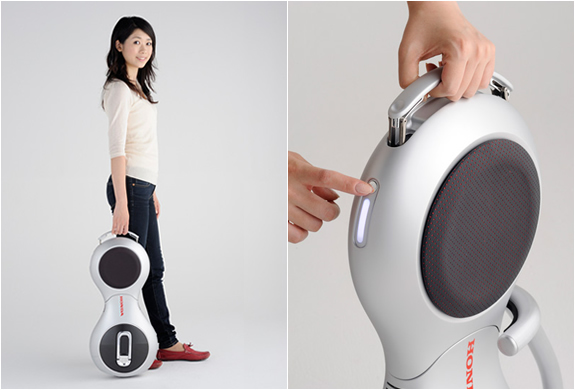 Honda U3 X 2009وسیله نقلیه‌ی تک‌چرخ با تعادل خودکار Self Balancing Unicycle Copy آسان: باشگاه طراحی و پرورش محصول وسایل تک‌چرخ: حمل‌ونقل رادیکال موتوری