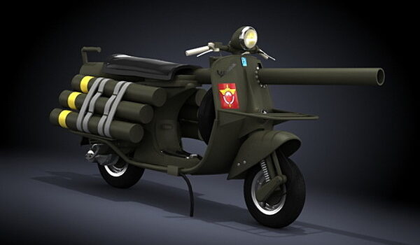 Vespa 150 TAP وسپا اسکوتر ضدتانک!