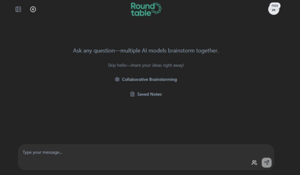 roundtable 1 آسان: باشگاه طراحی و پرورش محصول roundtable.now: سالن بحث ماشین های AI - با ویژگی تزریق نقش به هر مدل