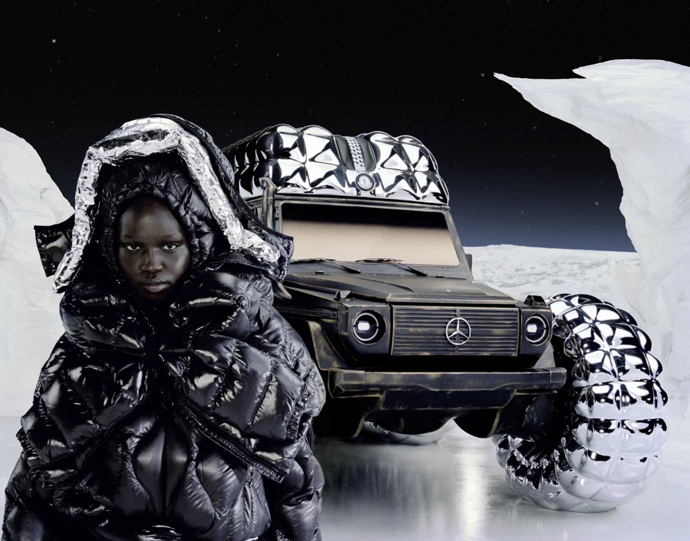 Benz × Moncler خودرو پف‌دار بنز Project Mondo G 1 آسان: باشگاه طراحی و پرورش محصول خودرو پف‌دار بنز: Benz × Moncler = Project Mondo G
