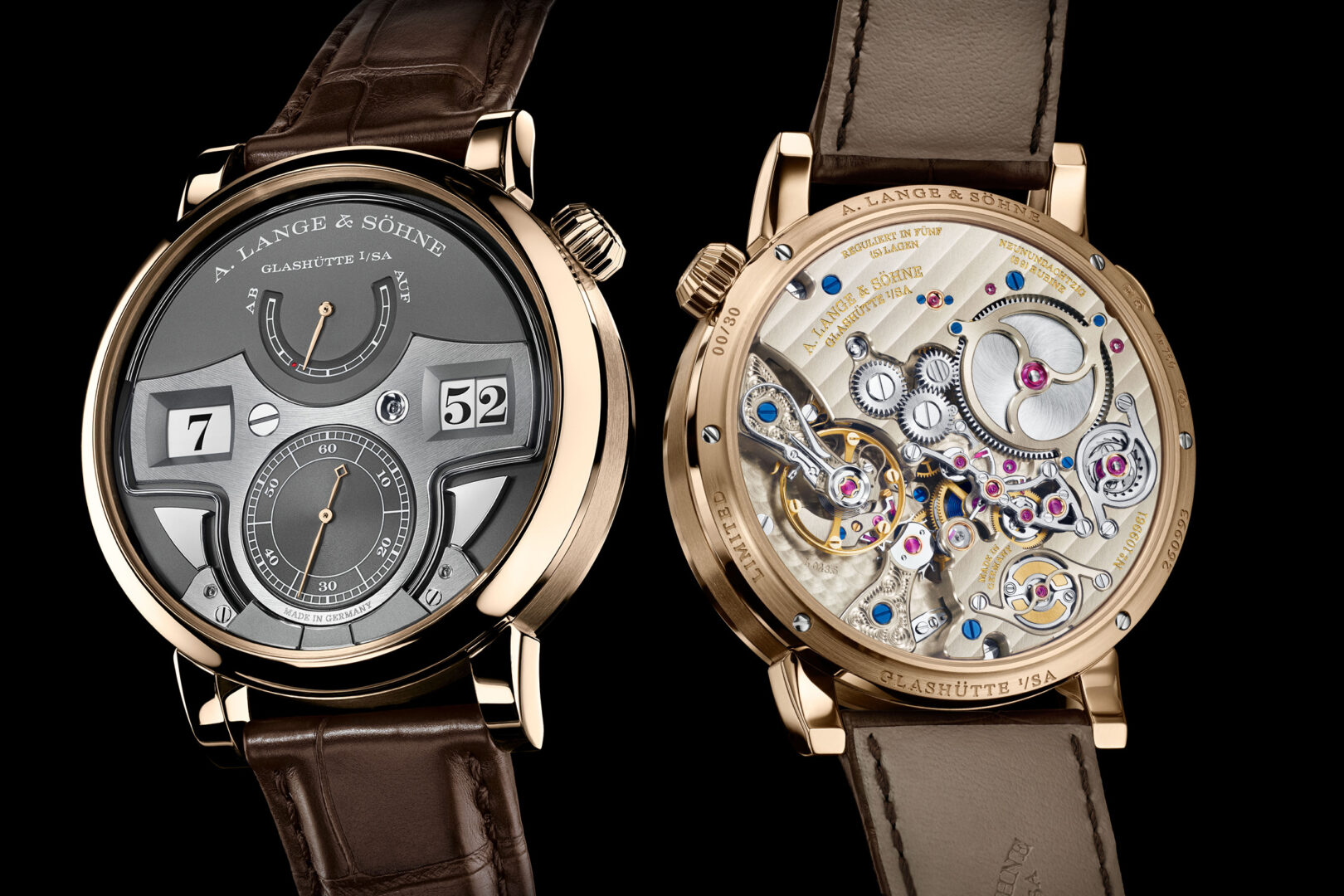 ساعت A. Lange Sohne ZEITWERK MINUTE REPEATER 1 آسان‌سازان ساعت مکانیکی با نمایش دیجیتال A. Lange & Söhne ZEITWERK MINUTE REPEATER