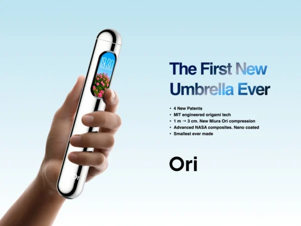 Ori چتری بدون اسکلت فلزی که با الهام از اوریگامی باز می‌شود 1 آسان‌سازان Ori | چتری بدون اسکلت فلزی، با منطق اوریگامی