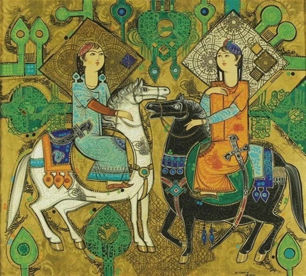 صادق تبریزی بنیان‌گذار نقاشی‌خط و نگارگر دنیای اساطیری 2 آسان‌سازان صادق تبریزی: کالیگراف و نگارگر دنیای اساطیری