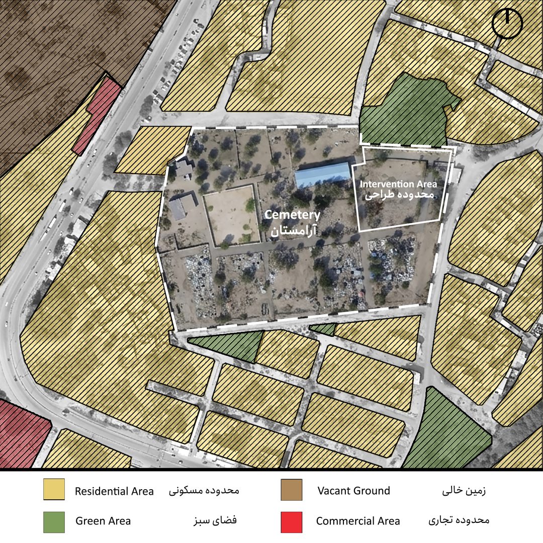 Surrouning LandUse آسان‌سازان مسابقه معماری یادمان کودکان میناب
