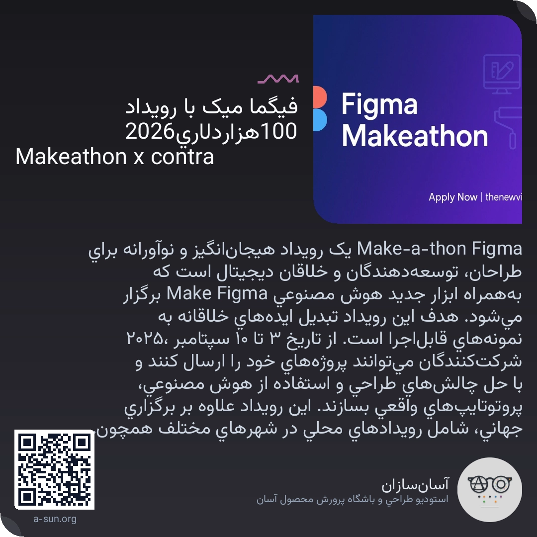فیگما میک با رویداد 100هزاردلاری2026 Makeathon x contra