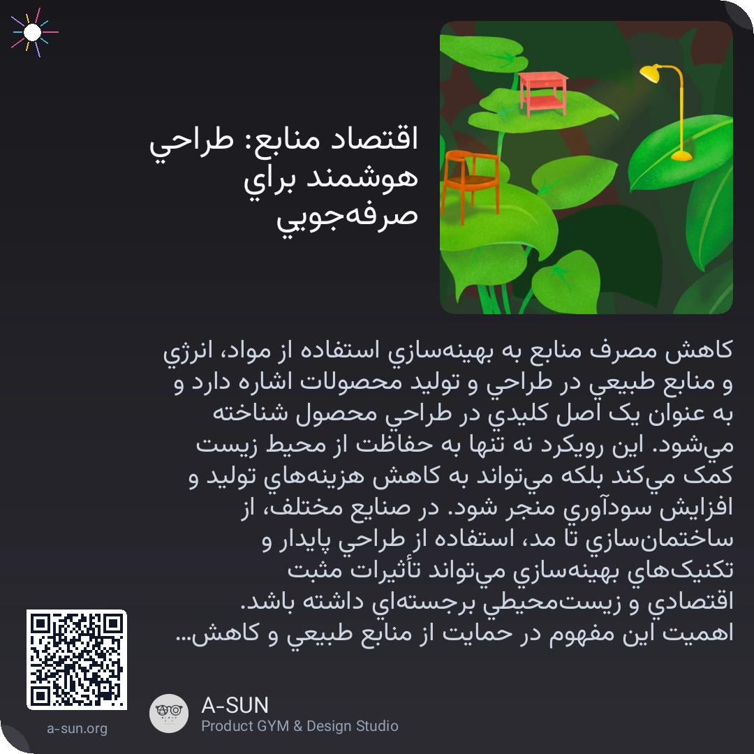 اقتصاد منابع: طراحی هوشمند برای صرفهجویی