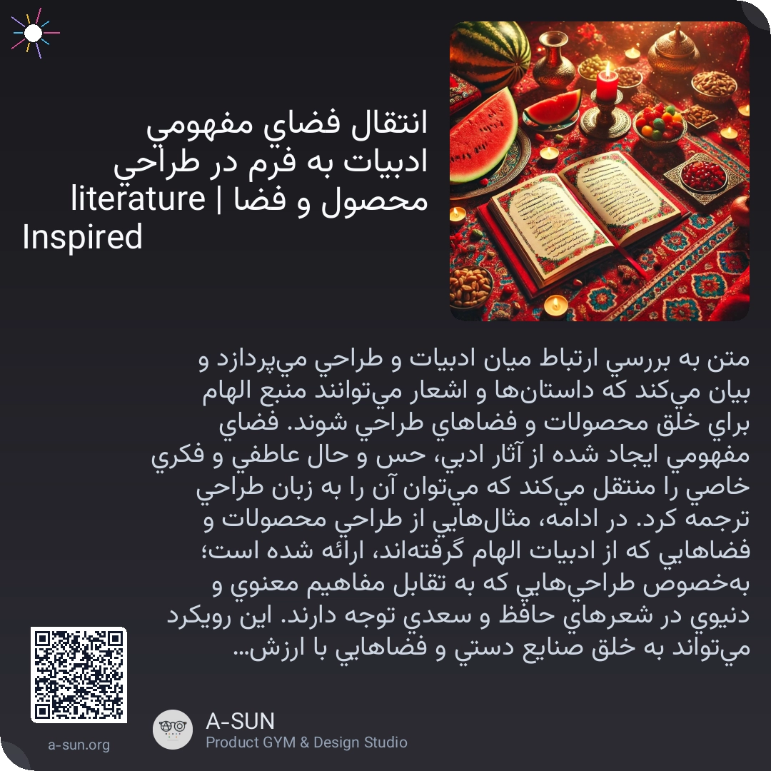 انتقال فضای مفهومی ادبیات به فرم در طراحی محصول و فضا | literature Inspired